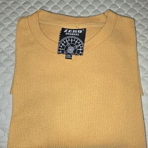 XXL Men’s Mustard Crewneck Waffle Knit Sweater